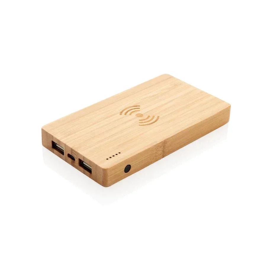 Eco Bamboo 4000 mAh Wireless 5W Power Bank for Mobile Charging - Gomix Brands Outlet